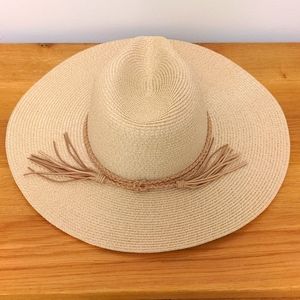Vici Collection Travel Companion Braided Tassel Hat - IVORY